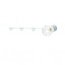 ACA LIGHTING - Аплик със закачалка за дрехи ZM711W66WH 1ΧGU10 WHITE METALLIC 66Χ7Χ8CM