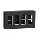 SCHNEIDER ELECTRIC - NU124454 Surface mounting box 4 rows x 2 modules, New Unica, anthracite