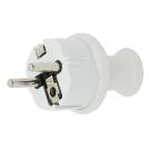 ORNO - Щепсел 2P+E 16А с кабел назад IP44 Черен - WT-40H/BIALY