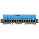 LEGRAND - IP2X terminal block - neutral (blue) - 1 x 6 to 25² - 12 x 1.5 to 16² -L.113 mm 4844