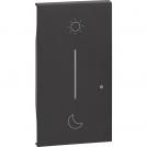 BTICINO - KG41M2 Lightable covers “Night&Day” symbol for wireless scenario control item K4574CW. 2 modules - black