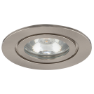 ULTRALUX - FBGU10SN Ceiling downlight frame, round, GU10, fixed, satin nickel, aluminium, IP44