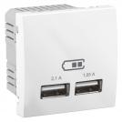 SCHNEIDER ELECTRIC - MGU3.418.18 Unica - Double USB charger - 2.1 A - white