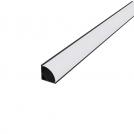 ACA LIGHTING - CORN Black profile with opal diffuser 2m P161U100MB (1)