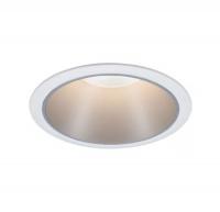PAULMANN - Луна 93398  Cole round 88mm⚡ GU10 max. 10W⚡ 230V dimmable✴Бяло/Сребро 