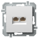 TEM - Socket 2xRJ45 UTP cat. 5e color White Logiq KQ39PWXO