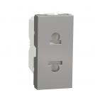 SCHNEIDER ELECTRIC - NU302130 Euroamerican Socket Outlet aluminium with child protection 2P 16A 250V New Unica connection with screws