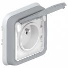 LEGRAND - Socket outlet Plexo IP55 - Fr standard - 2P+E + shutters - flush mounting - grey  69831