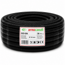 ARNOCANALI - Гофрирана тръба вън. Ф20мм вътр. ф16мм 350N клас 2242 цвят Черен армирана FLEX 30м GS16N
