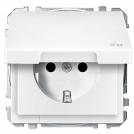 SCHNEIDER ELECTRIC - MTN2414-4019 Механизъм контакт шуко с лицев панел полярно бял IP44 Artec и Antique