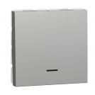 SCHNEIDER ELECTRIC - NU323230S New Unica - Two Pole switch with indication 30A 2 modules aluminium