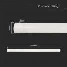 V-TAC - 50W LED Grill Fitting 150CM CCT SKU: 23681 (8)