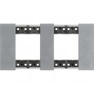 BTICINO - KA4802M2NW 2+2 modules Living Now cover plate - moon