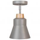LIS LIGHTING - Плафон WOOD 5802PL-H101 E27, 1x40W, H:30, D:17cm, сиво