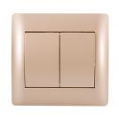 ELMARK - 11043 - TWO BUTTONS ONE WAY SWITCH GOLDEN METALLIC RHYME