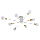ELMARK - LOREN CEILING LAMP 8xE27 WHITE/GOLD - 955LOREN8/WH