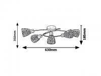 RABALUX - ceiling luminaire STACY 6930 E14, 5X40W (2)