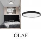 NOVA LUCE - Димируем плафон Ø60, В:5 см.   9085234  OLAF ⚡ LED 60W ⚡ 4800Lm ⚡ 3000K ⚡ 220-240V ⚡ IP20 ✴ Пясъчно черен