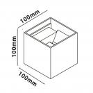 V-TAC - VT-759 6W-WALL LAMP WITH BRIDGLUX CHIP WHITE SQUARE (6)