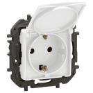 LEGRAND - Socket SCHUKO 16A with lid and child protection white Niloe New NP3129WH