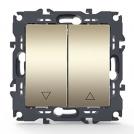 ACA LIGHTING - Двоен Бутон 10A за щори PRIME Шампанско мат 1000112204