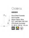 NOVA LUCE - pendant luminaire OSTERIA 620201 E27 1x60W Bulb Excluded D: 46 H1: 26 H2: 115 cm (2)