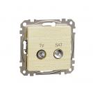 SCHNEIDER ELECTRIC - SDD180474S Sedna Design & Elements - TV/SAT Rosette 7db/3db, intermediate , birch