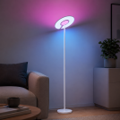 ULTRALUX - LED floor lamp CCT+RGB with remote control, dimmable, white, 40W+8W, IP20 LL48RCW