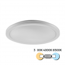 ULTRALUX - LED CCT ceiling light, white, 36W, 3000K/4000K/6500K, 220-240V AC, round, IP20  SPL7B36CCT