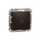 SCHNEIDER ELECTRIC - SDD181131 Sedna Design & Elements - 1pole push button with bell icon- 10AX 250V without frame wenge