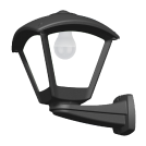FUMAGALLI - Garden Wall Lamp Body colour: Black + Clear Diffuser 40W E27 IP55 96DARIO250W/BL 