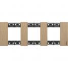 BTICINO - KA4802M3LM 2+2+2  modules Living Now cover plate - oak