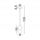 NOVA LUCE - Пендел Ø8, В:155 см. 9577017 ZERO ⚡ G9 ⚡ 1х5W ⚡ 100-240V ⚡ IP20 ✴ Опалово стъкло/Бял гипс (5)
