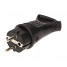 ORNO - Щепсел 2P+E 16A с ринг и кабел на 45° Черен - OR-AE-1369