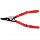 KNIPEX - Зегер клещи 140мм прави с пружина, червена ръкохватка, за валове 10-25мм - заострен край 1,3мм 4611A1