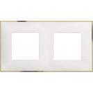 BTICINO - R4802M2WD cover plate - 2+2 horizontal/vertical installation modules - White gold