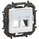 LEGRAND - Socket for 2xRJ45 Keystone white Niloe New NP171WH