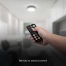 V-TAC - 18W LED Плафон с Дистанционно 4000К Микровълнов Сензор Черна  Рамка Кръг IP44 SKU: 76691  (3)