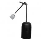 VIVALUX - Termoplastic lamp holder Е27 smooth T210 with cabel 17 cm and terminal block white black VIV002269 