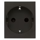 VIMAR - SICURY 2P+T 16 A 250 V~ socket outlet, German standard, black - 2 modules 30208.G