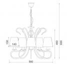 ACA LIGHTING - Textile & crystal DL7615 (2)