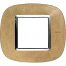BTICINO - HB4802SLC Elliptical cover plate 2 modules - skin sand 