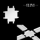 COUP LIGHT - X-Конектор за магнитно осветление бяло SLIM - SlimMT-X-WH