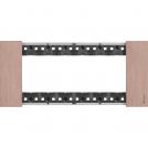 BTICINO - KA4806ZM 6 modules Living Now Plate - copper - material: metal