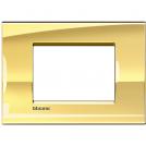 BTICINO - LNA4803OA Square cover plate 3 modules - gold cold 