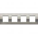 BTICINO - LNA4802M4ACS Square cover plate 4х2modules - brushed steel