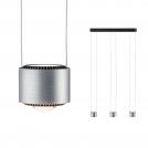 PAULMANN - Пендел   797200   Aldan 3-bulb⚡LED 3 x 9W⚡2700K⚡1570lm⚡Ra > 80✴Полиран алуминий / Черен