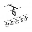 PAULMANN - 94485  CorDuo LED cable system frame basic set✴5x280lm⚡5x4.8W⚡3000K~230/12V✴matt black/chrome