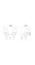 INCANTI - Аплик  ELIZEE  W2 22 06  AP 2X28W E14 MATT BLACK (1)