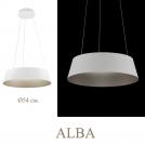 NOVA LUCE - Пендел  Ø54, В:200 см.   9345657  ALBA ⚡ LED 50W  ⚡ 2196Lm ⚡ 3000K ⚡ 230V ⚡ IP20 ✴ Алуминий в пясъчно бяло и шампанско злато 